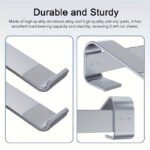 1 x aluminum alloy laptop stand ergonomic detachable laptop lift stand available in silver and black