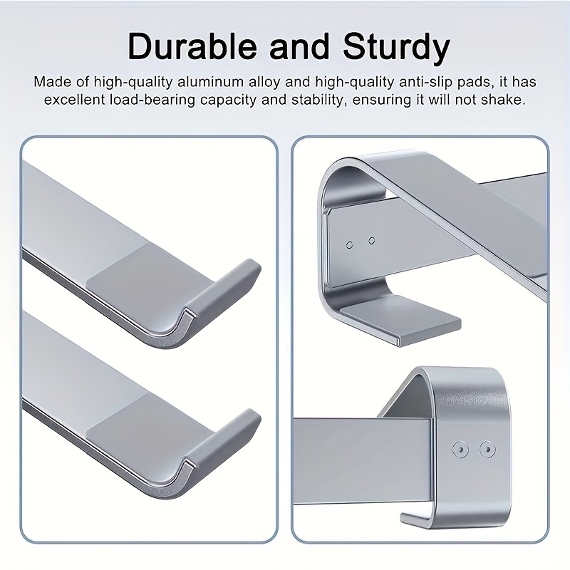 1 x aluminum alloy laptop stand ergonomic detachable laptop lift stand available in silver and black
