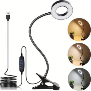 led desk lamp adjustable eye protection study reading clip light beauty selfie fill light desktop clip lamp