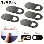 1/5pcs webcam cover shutter slider for pc laptops plastic camera cover phone lens sticker no battery, other major material