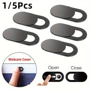 1/5pcs webcam cover shutter slider for pc laptops plastic camera cover phone lens sticker no battery, other major material