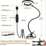 led desk lamp adjustable eye protection study reading clip light beauty selfie fill light desktop clip lamp