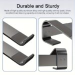 1 x aluminum alloy laptop stand ergonomic detachable laptop lift stand available in silver and black