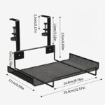 1pc life declaration no drill under desk cable management tray metal wire mesh with mounting clips, space saving organizer for home office, bedroom, living room easy install reusable desk & drawer organizer, office organization, modern metallic look, metal construction, workspace organization, minimalist design, sturdy clips, workspace organizers