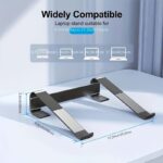 1 x aluminum alloy laptop stand ergonomic detachable laptop lift stand available in silver and black
