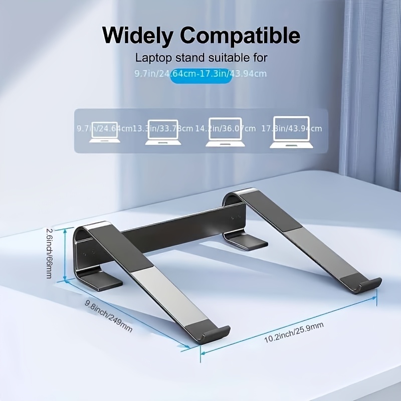 1 x aluminum alloy laptop stand ergonomic detachable laptop lift stand available in silver and black