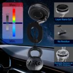upgraded magnetic car phone holder 360 degree rotatable 43.54kg super suction cup mount for magsafe, universal car/gym/mirror phone holder for iphone and android