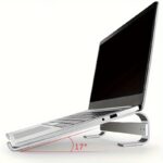 1 x aluminum alloy laptop stand ergonomic detachable laptop lift stand available in silver and black