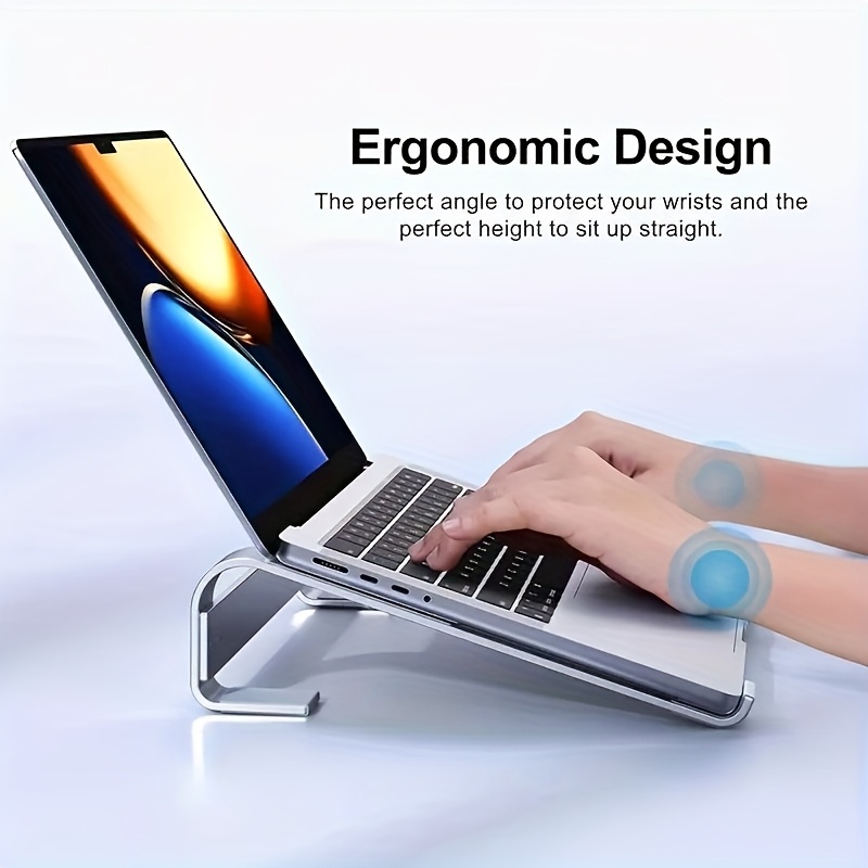 1 x aluminum alloy laptop stand ergonomic detachable laptop lift stand available in silver and black