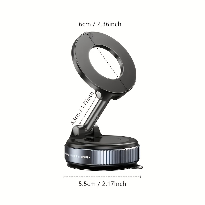 upgraded magnetic car phone holder 360 degree rotatable 43.54kg super suction cup mount for magsafe, universal car/gym/mirror phone holder for iphone and android
