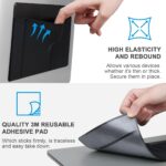 high end lycra fabric + faux leather mouse storage bag, featuring three pockets that can hold two mice, a capacitive stylus, and other electronic pens. this self adhesive multifunctional storage pouch is suitable for various computers, ipads
