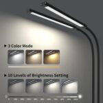 led dimmable clip desk lamp flexible gooseneck with swivel clamp easy clip on reading light led table lamp work lamp home office
