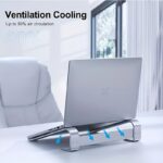 1 x aluminum alloy laptop stand ergonomic detachable laptop lift stand available in silver and black