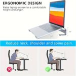 1 x aluminum alloy laptop stand ergonomic detachable laptop lift stand available in silver and black