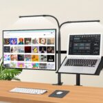 led dimmable clip desk lamp flexible gooseneck with swivel clamp easy clip on reading light led table lamp work lamp home office