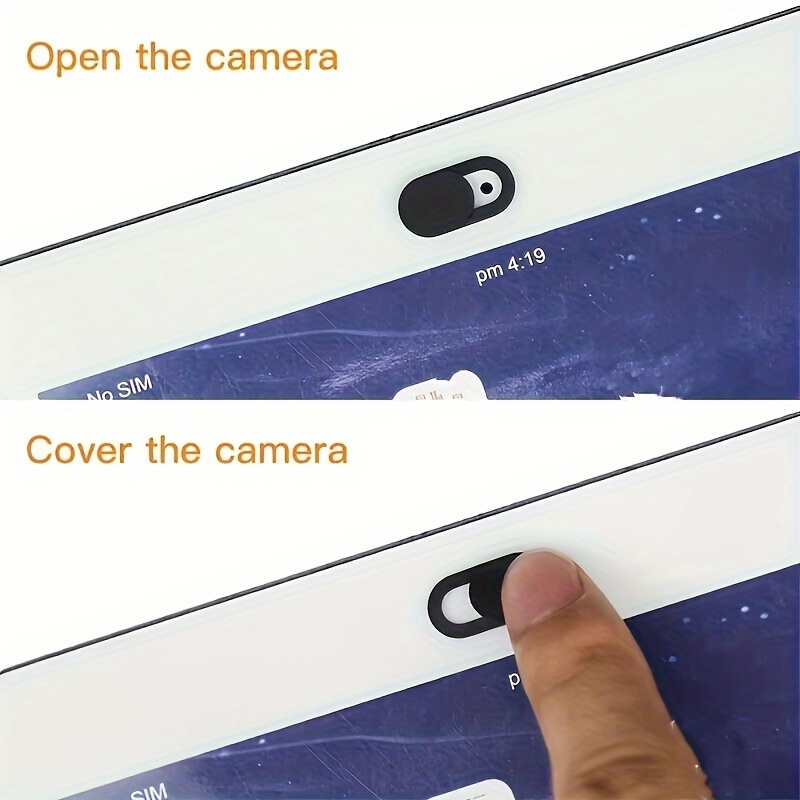 1/5pcs webcam cover shutter slider for pc laptops plastic camera cover phone lens sticker no battery, other major material