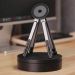 1pc 3 in 1 foldable adjustable height magnetic stand | suitable for phones, tablets, laptops, and computers, compatible with iphone/type c android connectors, offers 8 height adjustment settings, portable desktop holder, laptop desk, aluminum alloy