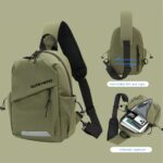 a stylish and lightweight sling backpack designed for sporty travel, featuring a sturdy zipper and comfortable fabric, perfect for everyday use and as gifts for christmas and new year