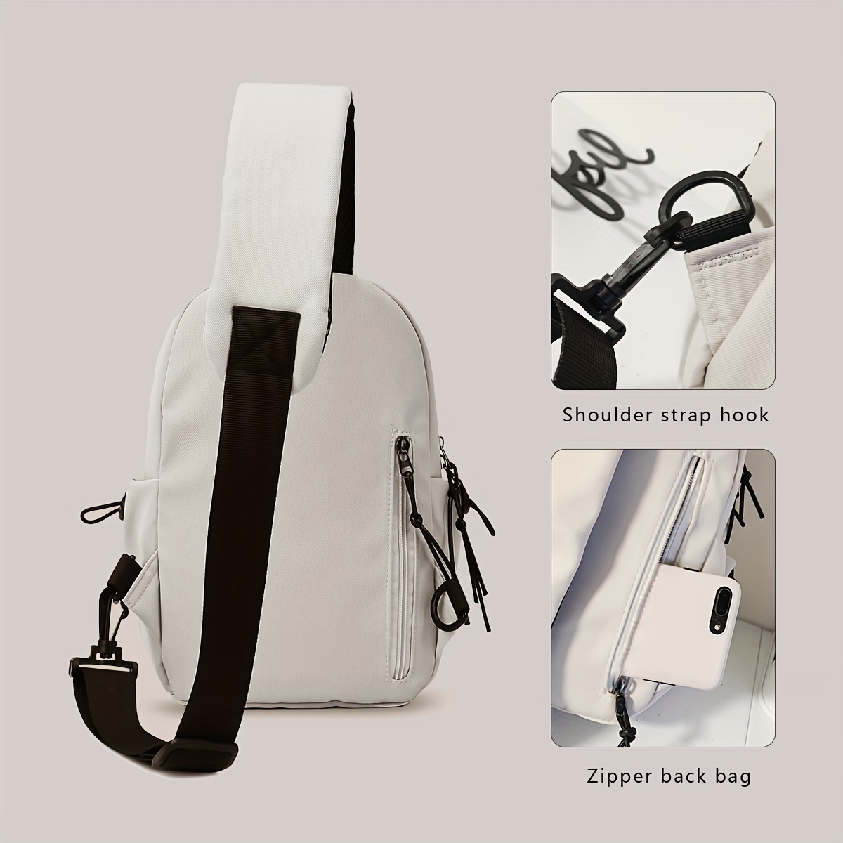 a stylish and lightweight sling backpack designed for sporty travel, featuring a sturdy zipper and comfortable fabric, perfect for everyday use and as gifts for christmas and new year