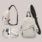 a stylish and lightweight sling backpack designed for sporty travel, featuring a sturdy zipper and comfortable fabric, perfect for everyday use and as gifts for christmas and new year