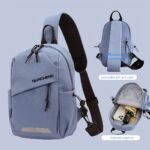 a stylish and lightweight sling backpack designed for sporty travel, featuring a sturdy zipper and comfortable fabric, perfect for everyday use and as gifts for christmas and new year