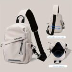 a stylish and lightweight sling backpack designed for sporty travel, featuring a sturdy zipper and comfortable fabric, perfect for everyday use and as gifts for christmas and new year