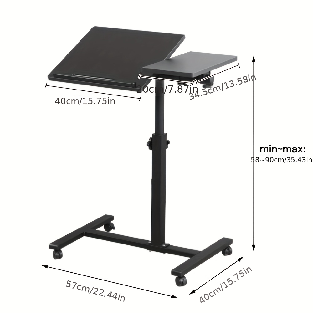 Adjustable Mobile Couch Side Table