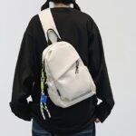a stylish and lightweight sling backpack designed for sporty travel, featuring a sturdy zipper and comfortable fabric, perfect for everyday use and as gifts for christmas and new year