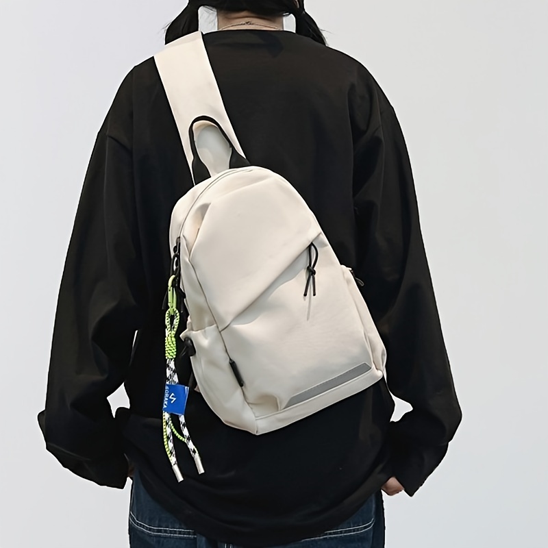a stylish and lightweight sling backpack designed for sporty travel, featuring a sturdy zipper and comfortable fabric, perfect for everyday use and as gifts for christmas and new year