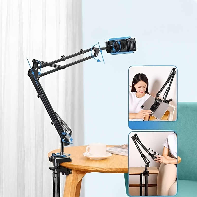 extended desktop stand, long arm tablet stand, bedside tabletop stand, suitable for ipad, smartphone holder, lazy phone holder, bedside stand, mechanical cantilever stand
