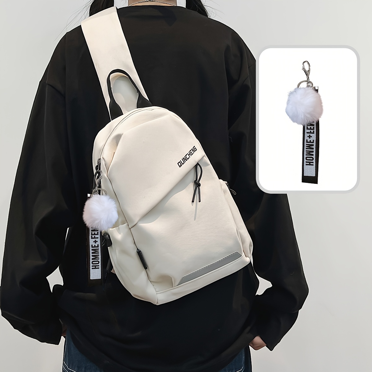 a stylish and lightweight sling backpack designed for sporty travel, featuring a sturdy zipper and comfortable fabric, perfect for everyday use and as gifts for christmas and new year