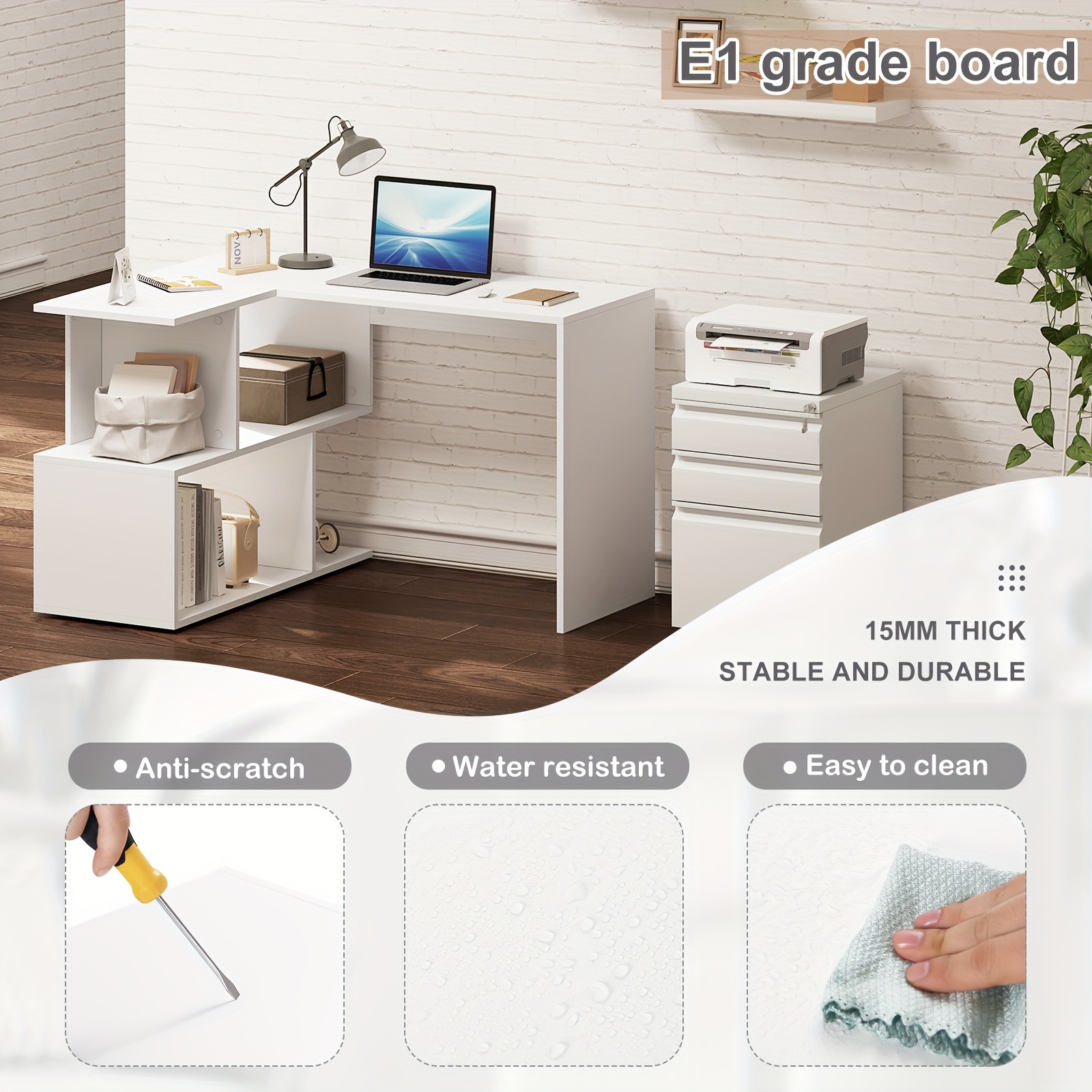 Professional L-Shaped Office Desk