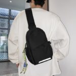a stylish and lightweight sling backpack designed for sporty travel, featuring a sturdy zipper and comfortable fabric, perfect for everyday use and as gifts for christmas and new year