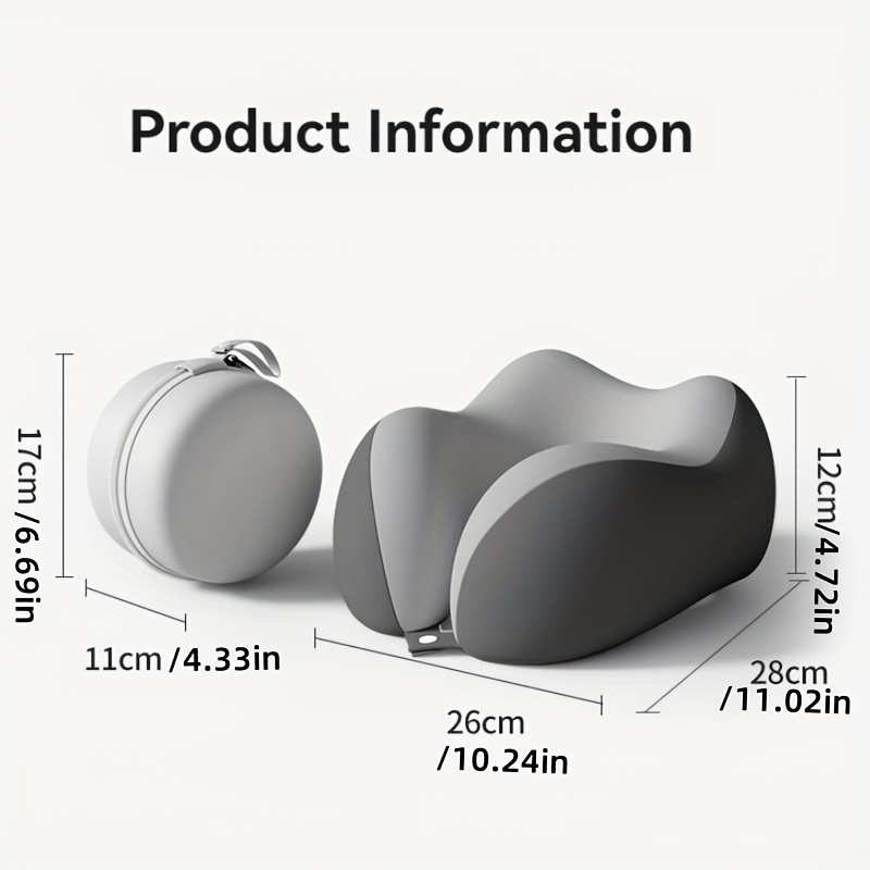 portable neck pillow for travel & home use – ergonomic cervical, compact & easy storage, comfortable sleep, ideal for desk, car, & long flights, slow rebound, machine washable cover, lightweight and portable travel companion