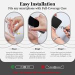 retractable cell phone lanyard, heavy duty metal anti theft phone tether with belt clip carabiner, universal anchor