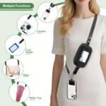 2pcs rfid clip and go strap for phone with wallet crossbody phone lanyard | includes wrist strap and zippered anti theft pocket, suitable for everyday travel, universal multi functional mobile phone lanyard, compatible with most smartphones