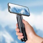 1pc 3 in 1 foldable adjustable height magnetic stand | suitable for phones, tablets, laptops, and computers, compatible with iphone/type c android connectors, offers 8 height adjustment settings, portable desktop holder, laptop desk, aluminum alloy