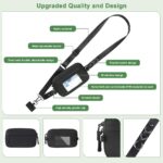 2pcs rfid clip and go strap for phone with wallet crossbody phone lanyard | includes wrist strap and zippered anti theft pocket, suitable for everyday travel, universal multi functional mobile phone lanyard, compatible with most smartphones