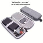 hard shell travel case for rav power 26800/20100/20000mah, anker powercore 26800mah, romoss 30000mah, miady charger, ekrist, lab599 tx500 radio | light grey, polyester fiber material
