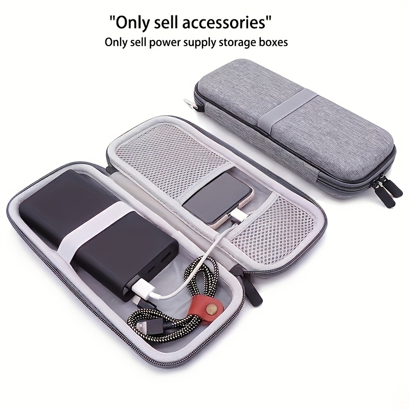 hard shell travel case for rav power 26800/20100/20000mah, anker powercore 26800mah, romoss 30000mah, miady charger, ekrist, lab599 tx500 radio | light grey, polyester fiber material