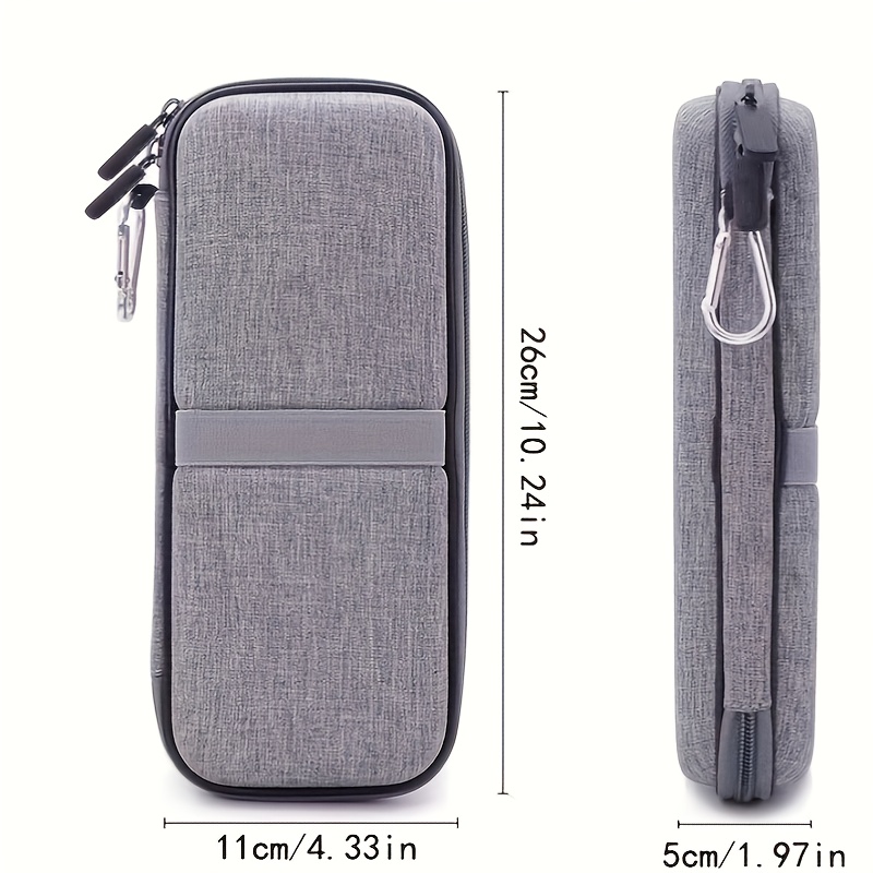 hard shell travel case for rav power 26800/20100/20000mah, anker powercore 26800mah, romoss 30000mah, miady charger, ekrist, lab599 tx500 radio | light grey, polyester fiber material
