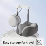 portable neck pillow for travel & home use – ergonomic cervical, compact & easy storage, comfortable sleep, ideal for desk, car, & long flights, slow rebound, machine washable cover, lightweight and portable travel companion