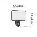 1pc mini clamping fill light portable for video conference, live streaming & phone photography | pocket beauty lamp for iphone 16/17 series, for samsung s25/fold7/flip7 & most smartphones