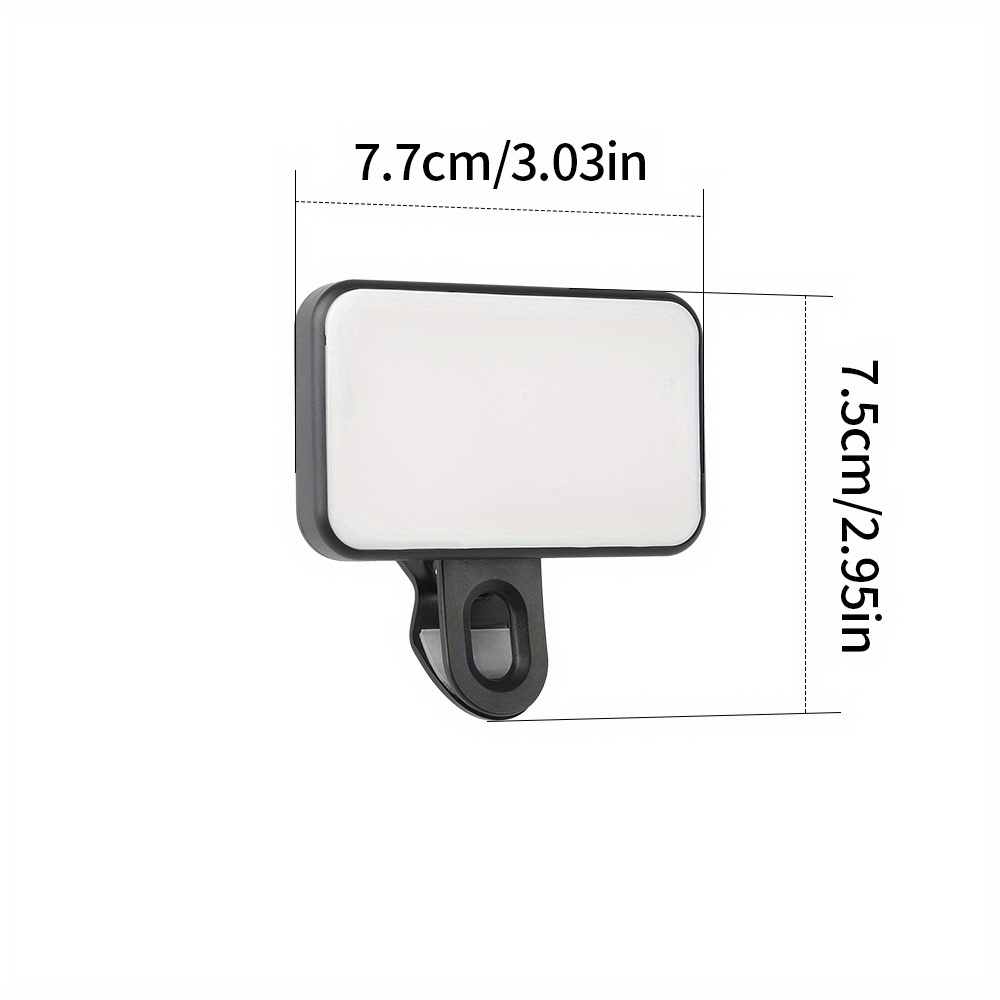 1pc mini clamping fill light portable for video conference, live streaming & phone photography | pocket beauty lamp for iphone 16/17 series, for samsung s25/fold7/flip7 & most smartphones