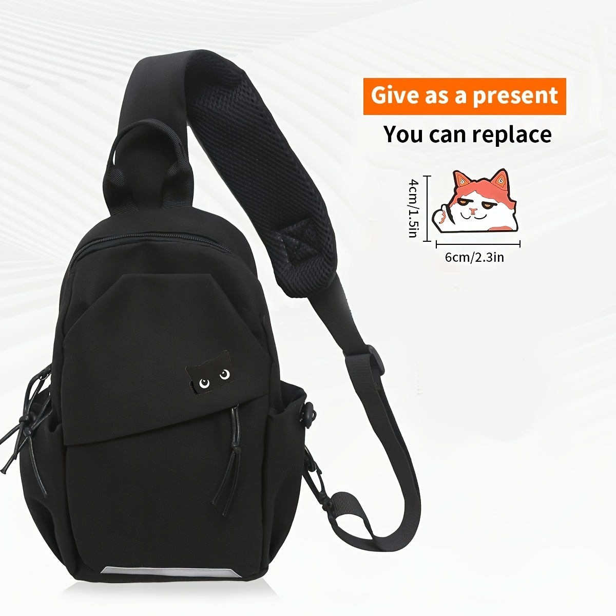 a stylish and lightweight sling backpack designed for sporty travel, featuring a sturdy zipper and comfortable fabric, perfect for everyday use and as gifts for christmas and new year