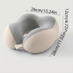 1 comfortable u shaped neck pillow with storage box travel, nap, and office neck pillow featuring slow rebound support, machine washable cover. a lightweight travel neck pillow designed for easy portability, compact for convenient storage