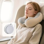 portable neck pillow for travel & home use – ergonomic cervical, compact & easy storage, comfortable sleep, ideal for desk, car, & long flights, slow rebound, machine washable cover, lightweight and portable travel companion
