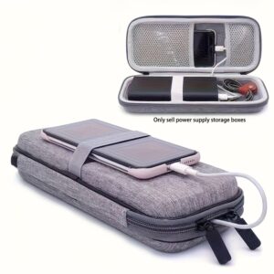 hard shell travel case for rav power 26800/20100/20000mah, anker powercore 26800mah, romoss 30000mah, miady charger, ekrist, lab599 tx500 radio | light grey, polyester fiber material