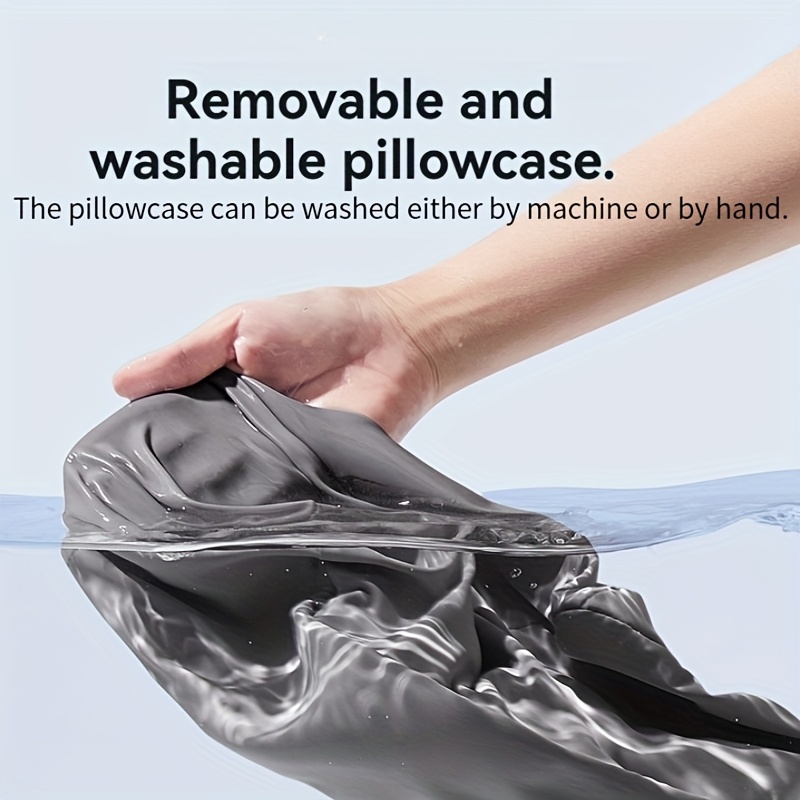 portable neck pillow for travel & home use – ergonomic cervical, compact & easy storage, comfortable sleep, ideal for desk, car, & long flights, slow rebound, machine washable cover, lightweight and portable travel companion
