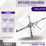 1pc 3 in 1 foldable adjustable height magnetic stand | suitable for phones, tablets, laptops, and computers, compatible with iphone/type c android connectors, offers 8 height adjustment settings, portable desktop holder, laptop desk, aluminum alloy